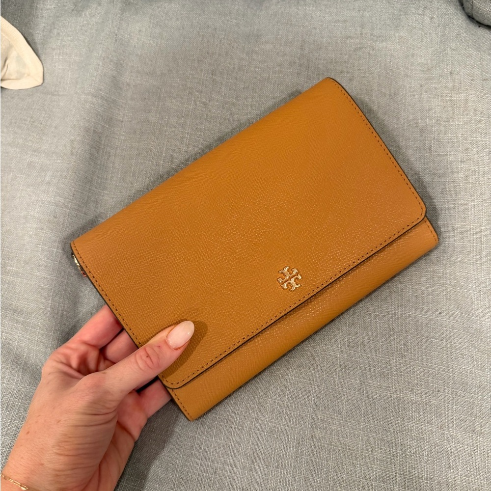 Tory Burch Tan Leather Clutch